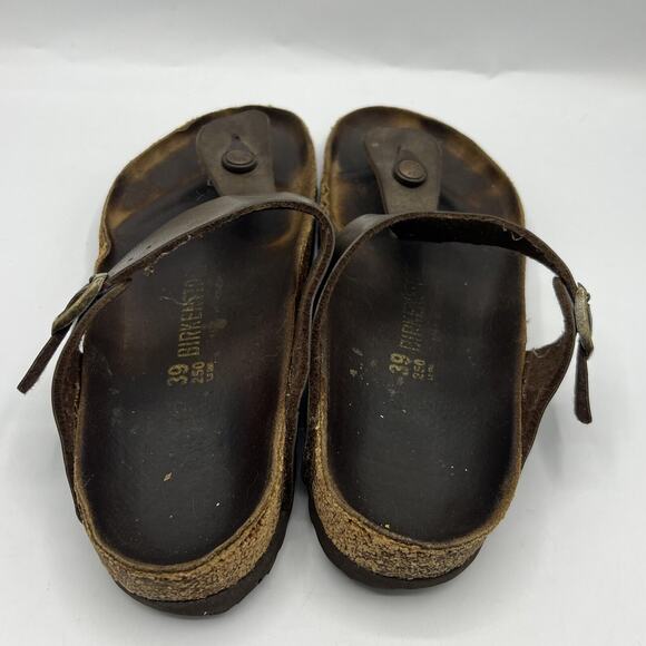 BIrkenstock Gizeh Birko Sandals Womens 8 Flor Flip Flop Brown Size 39 Germany - Picture 8 of 12
